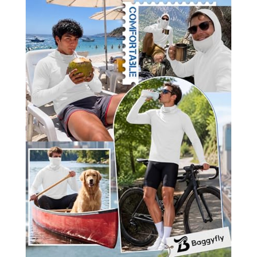 Men's UPF 50+ Sun Protection H – обзор и цена Fishing Hoodie