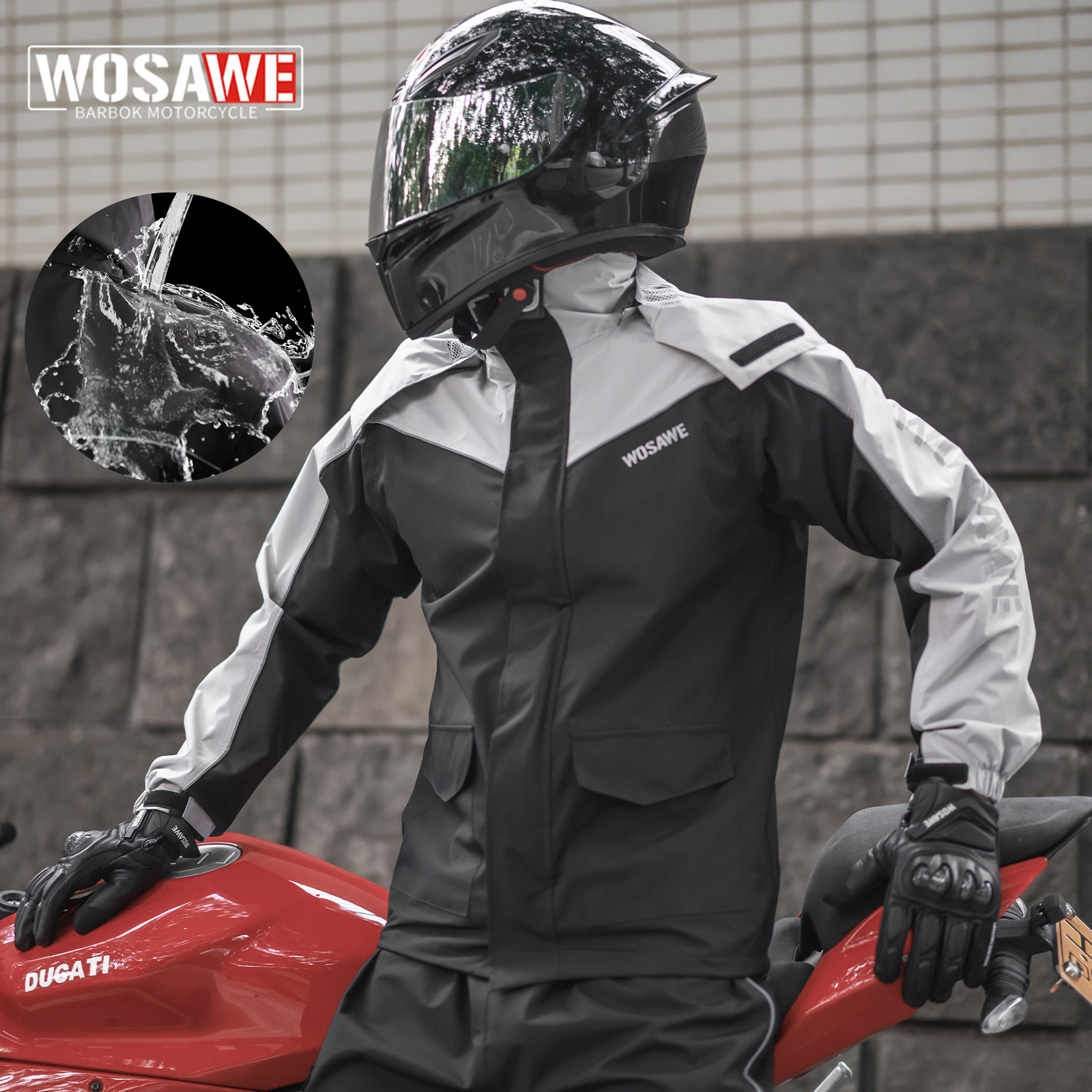 WOSAWE Motorcycle Raincoat Men – обзор и цена Fishing Rain Suit