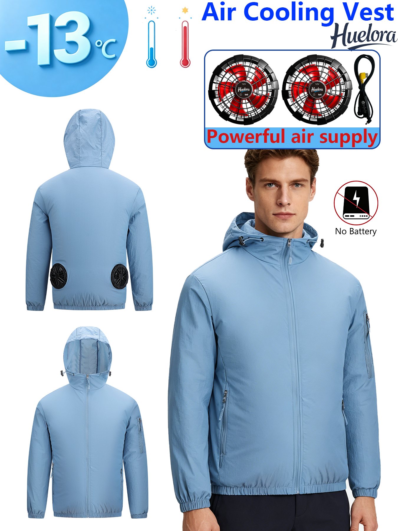 Men's Hooded USB Cooling Jacke – обзор и цена Fishing Hoodie