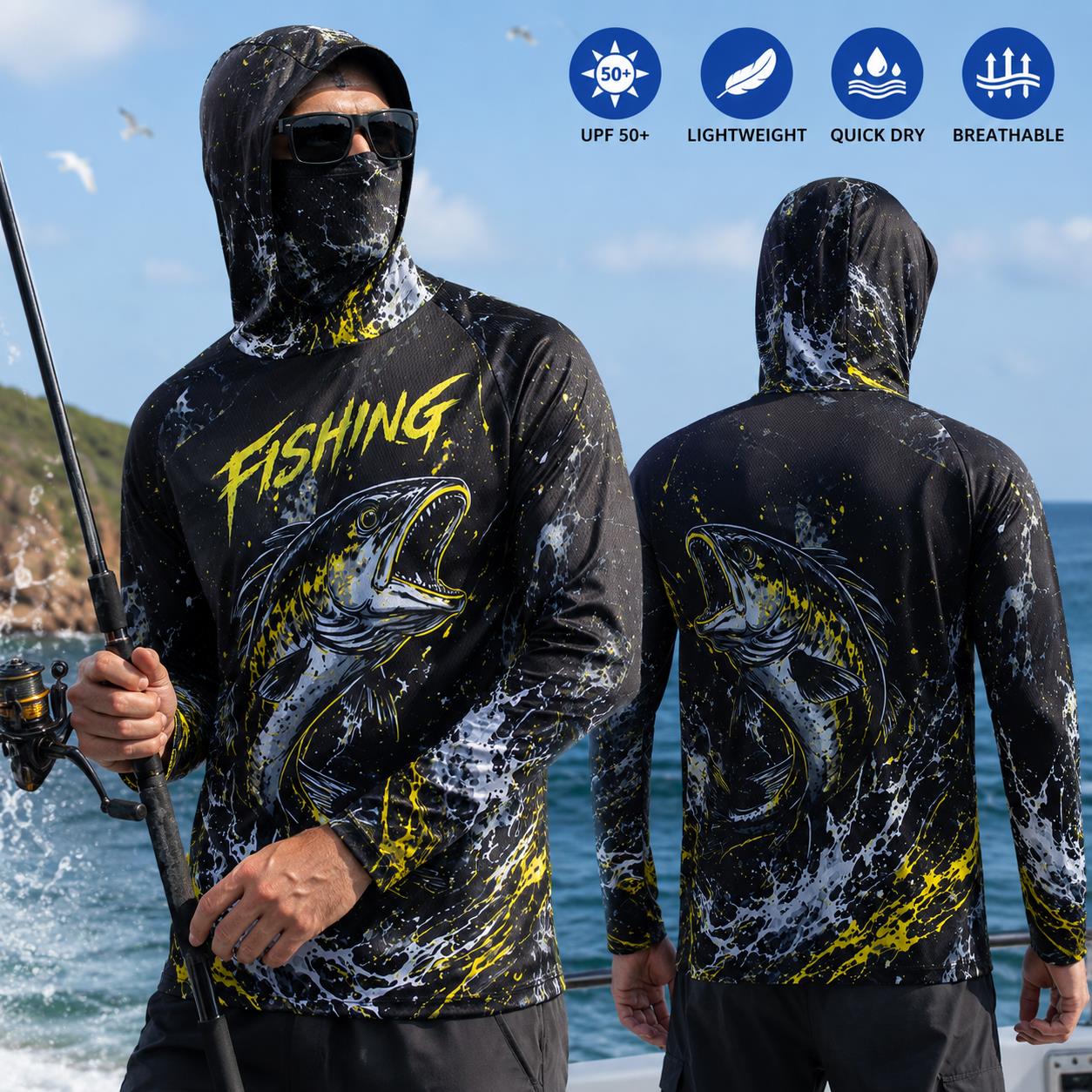 Men's Hooded Fishing Shirt UPF – обзор и цена Fishing Hoodie