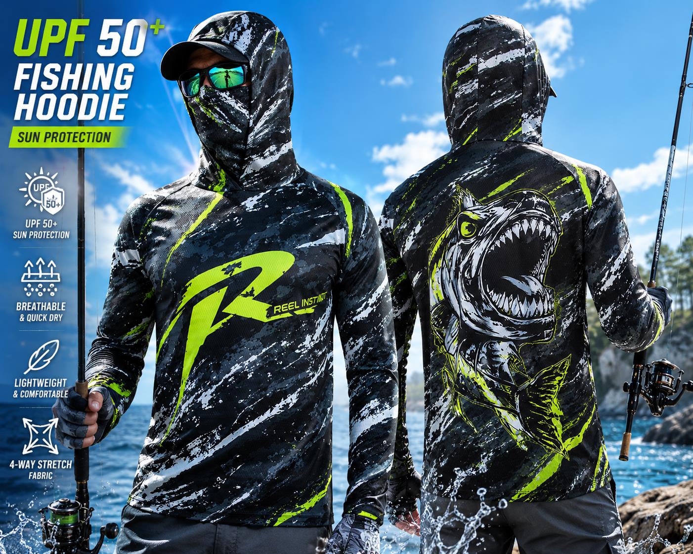 Men's Hooded Fishing Shirt UPF – обзор и цена Fishing Hoodie