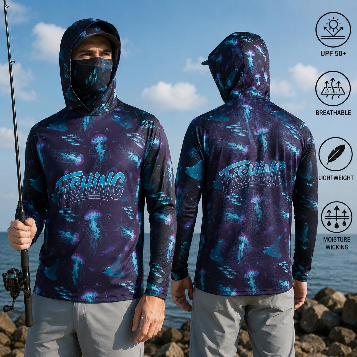 Fishing Shirt Hooded Men Fishi – обзор и цена Fishing Hoodie