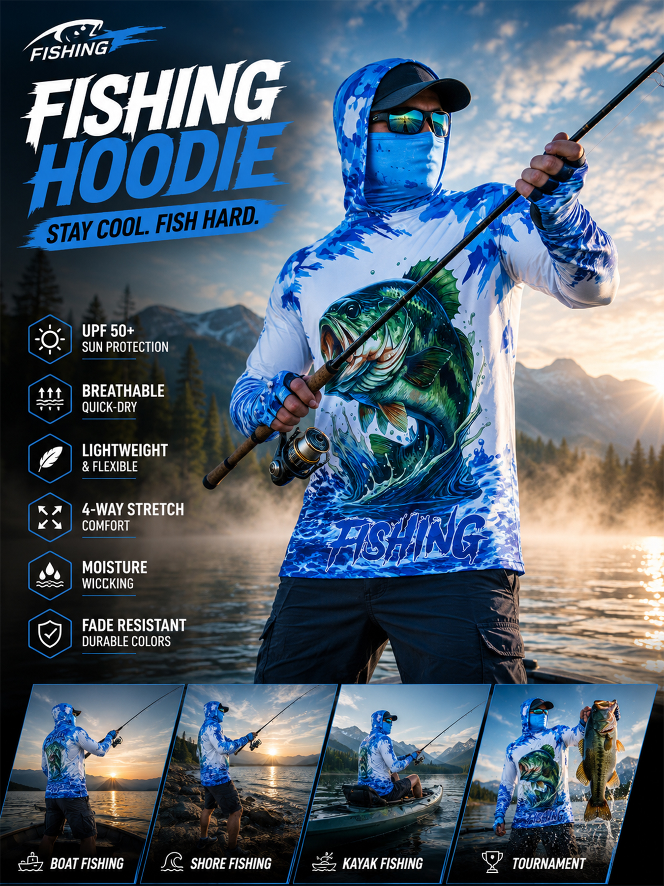 Fishing Hooded Shirt Upf 50 Fi – обзор и цена Fishing Hoodie