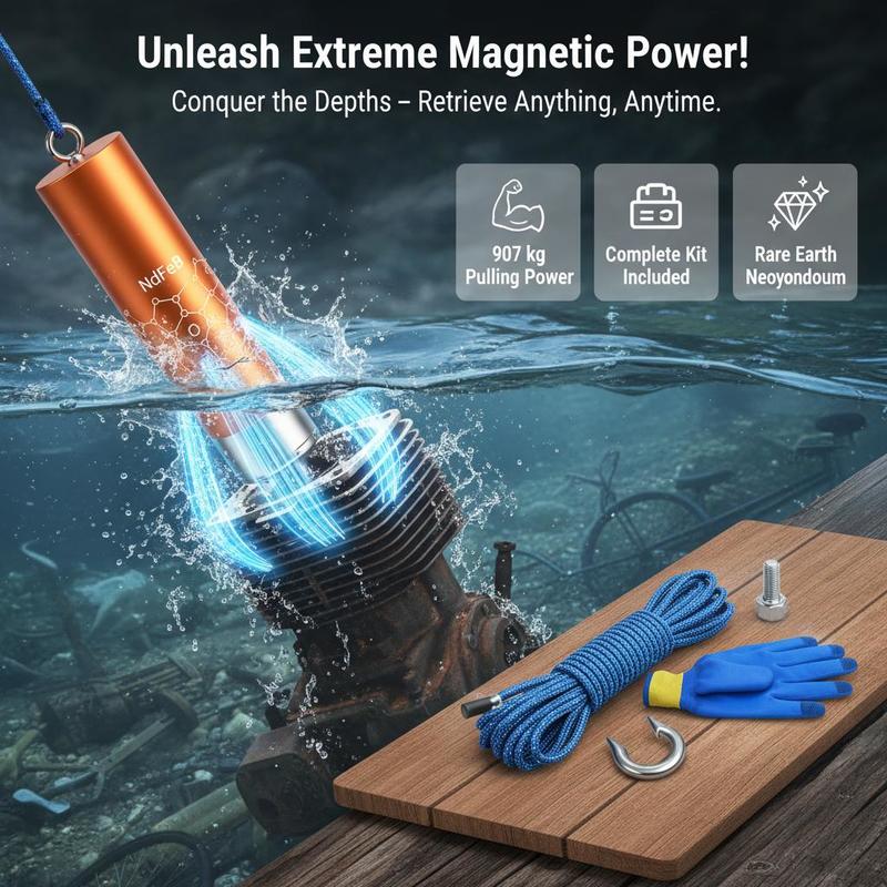 Magnet Fishing Kit, 2000 LBS/9 – обзор и цена Fishing Gloves